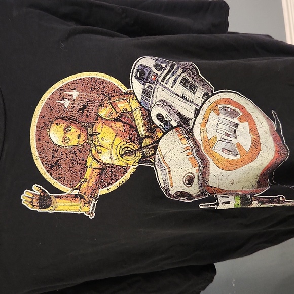 Starwars C3PO R2D2 Fan Favorite Relaxed Fit Shirt Movie Classic Ring Spun - Picture 2 of 6